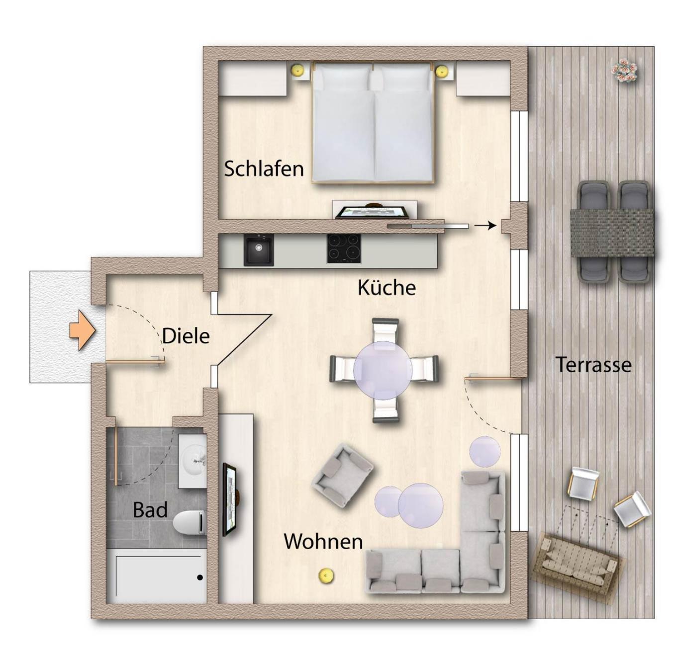 Foerdeferien Bockholmwik Apartment Munkbrarup Bagian luar foto
